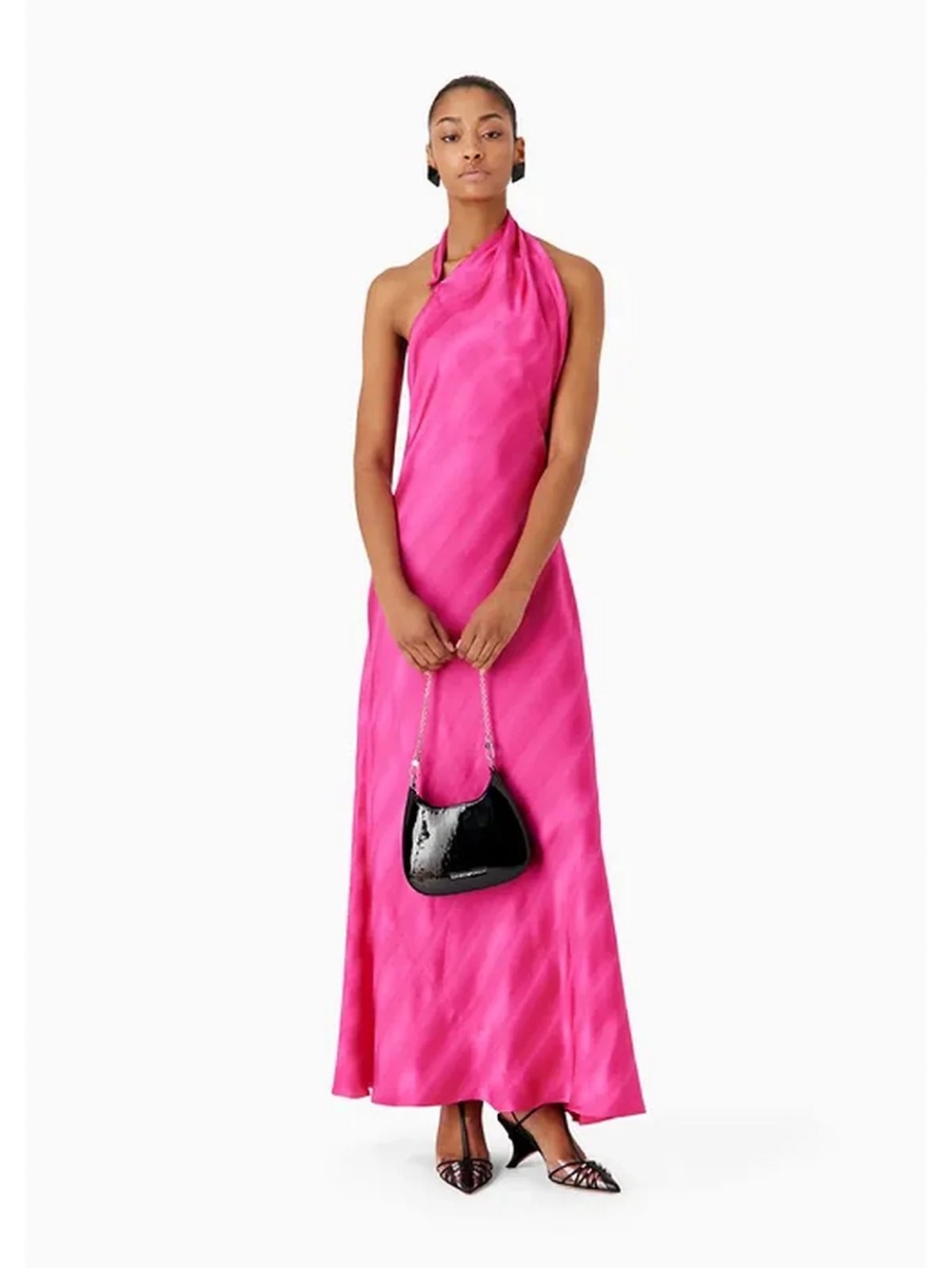 Emporio Armani Fuchsia Halter Maxi Dress
